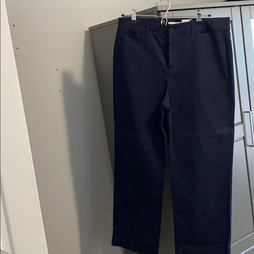 NWT navy wide leg pant